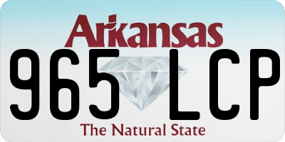 AR license plate 965LCP