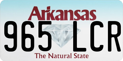 AR license plate 965LCR