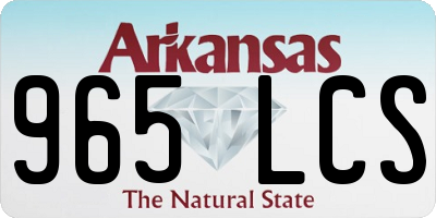 AR license plate 965LCS