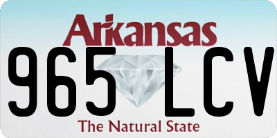 AR license plate 965LCV