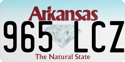 AR license plate 965LCZ