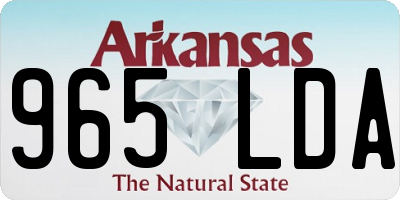 AR license plate 965LDA