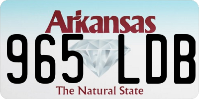 AR license plate 965LDB