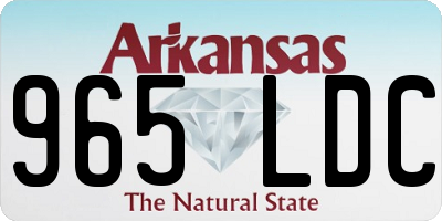 AR license plate 965LDC