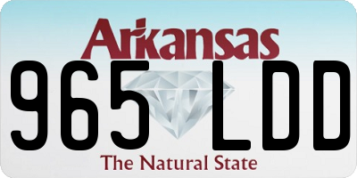 AR license plate 965LDD