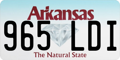 AR license plate 965LDI