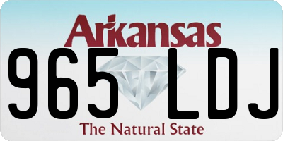 AR license plate 965LDJ