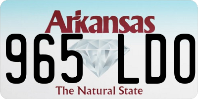 AR license plate 965LDO
