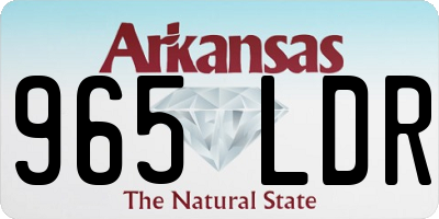 AR license plate 965LDR