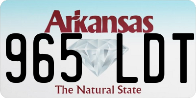 AR license plate 965LDT