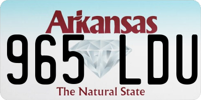AR license plate 965LDU