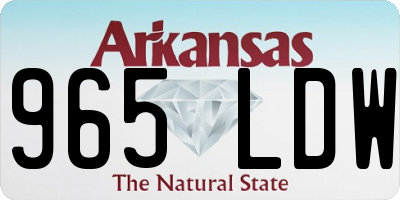 AR license plate 965LDW