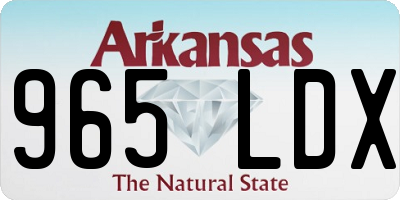 AR license plate 965LDX
