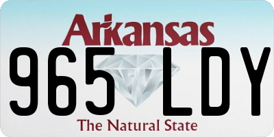 AR license plate 965LDY