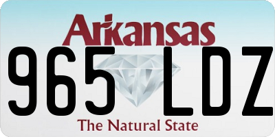 AR license plate 965LDZ