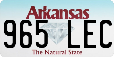 AR license plate 965LEC