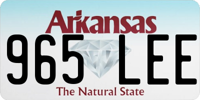 AR license plate 965LEE