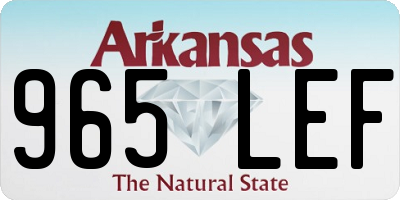AR license plate 965LEF