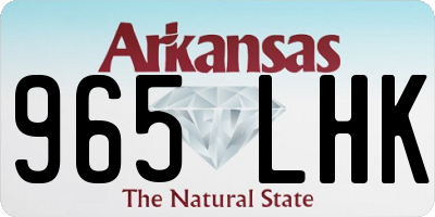 AR license plate 965LHK