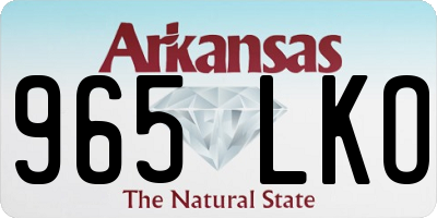 AR license plate 965LKO