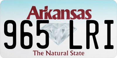AR license plate 965LRI