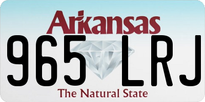 AR license plate 965LRJ