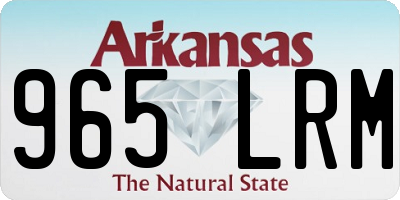 AR license plate 965LRM