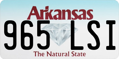 AR license plate 965LSI