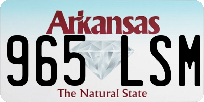 AR license plate 965LSM