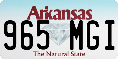 AR license plate 965MGI