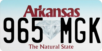 AR license plate 965MGK