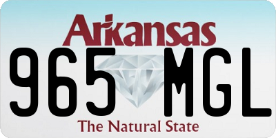 AR license plate 965MGL
