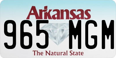 AR license plate 965MGM