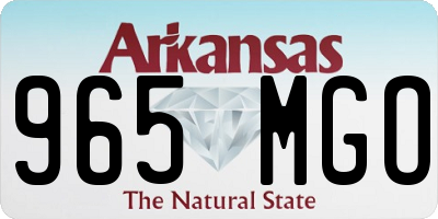 AR license plate 965MGO
