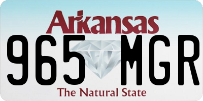 AR license plate 965MGR