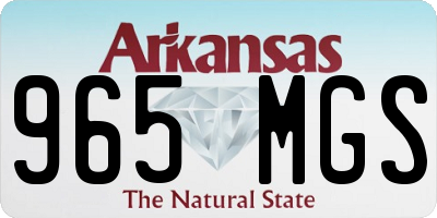 AR license plate 965MGS