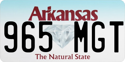 AR license plate 965MGT
