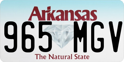 AR license plate 965MGV
