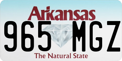 AR license plate 965MGZ