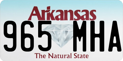 AR license plate 965MHA