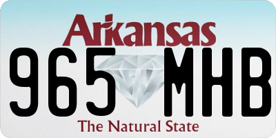 AR license plate 965MHB