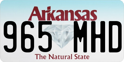 AR license plate 965MHD