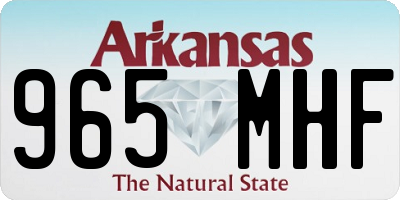 AR license plate 965MHF