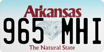 AR license plate 965MHI