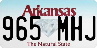 AR license plate 965MHJ