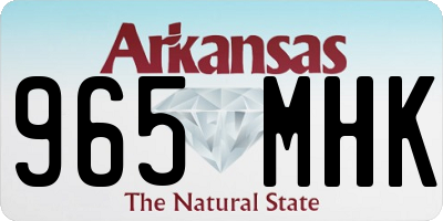 AR license plate 965MHK