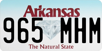 AR license plate 965MHM
