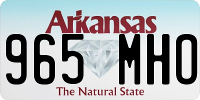 AR license plate 965MHO