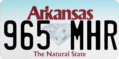 AR license plate 965MHR