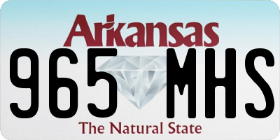 AR license plate 965MHS